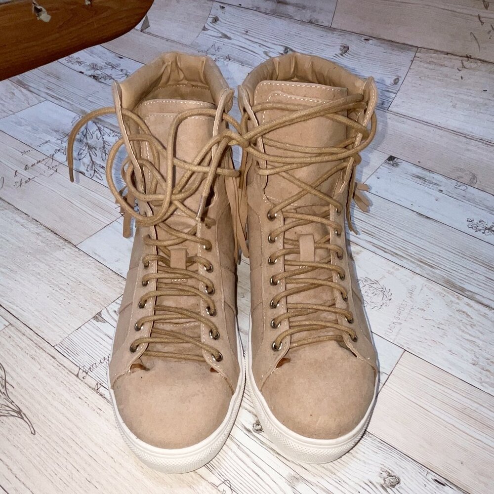 Guilty Soles Eliza Tan Fringe High-tops